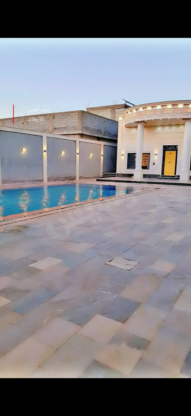 للبيع ڤيلا طريق لمطار جسر5 ضمن مجمع ڤلل مخدمة فرش ملكي طابو