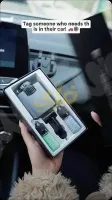 شاحن سيارة XO CC72 بقوة 30 واط مع إضاءة RGB
